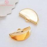 10PCS 24K Brass Arc-shaped Rope End Closure Hook High Jewellery Accessories