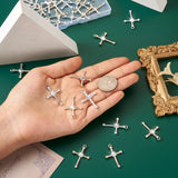 32Pcs Cross Charms Religious Pendants for Jewelry Making