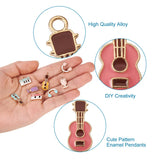 32Pcs Music Enamel Charms for DIY Jewelry Making