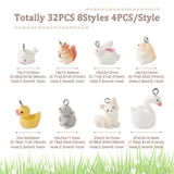 32Pcs Mix Animals Resin Charms for Jewelry Making Necklace Earrings DIY