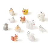 32Pcs Mix Animals Resin Charms for Jewelry Making Necklace Earrings DIY