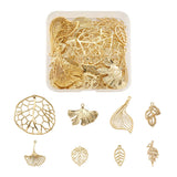 32Pcs Metal Alloy Leaves Charms for Jewelry Making