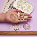 32Pcs Metal Alloy Leaves Charms for Jewelry Making