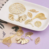 32Pcs Metal Alloy Leaves Charms for Jewelry Making