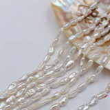 32Pcs 6X10MM Baroque Freshwater Pearl Earring Charms Necklace Beads