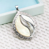 32X44mm Oval Patchwork Abalone Sea Shells Pearl Pendant for Jewelry Making