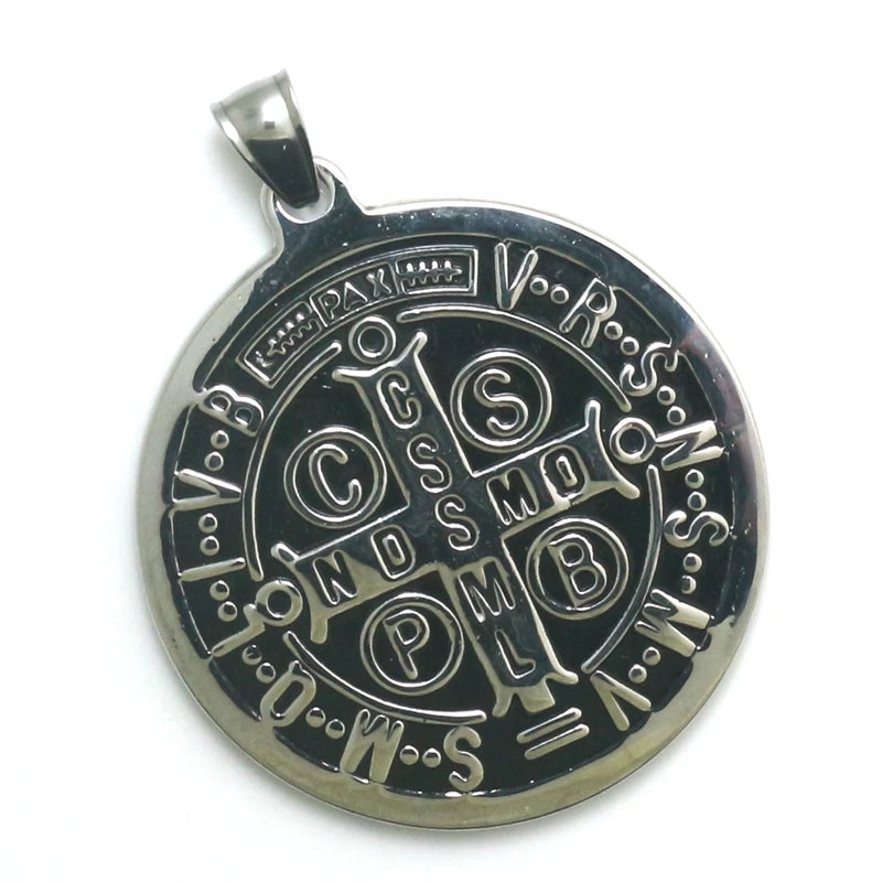 St. Benedict of Nursia Exorcism Pendant 316L Stainless Steel Catholic Church