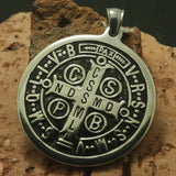 St. Benedict of Nursia Exorcism Pendant 316L Stainless Steel Catholic Church