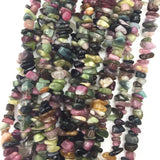 32inch Tourmaline Freeform Chips 5-7mm Gravel Beads Strand