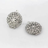 32mm Round Stainless Steel Filigree Locket Pendant Aromatherapy Diffuser