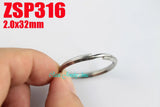 32mm Stainless Steel Rhombus Key-Ring Split Key Rings 100pcs