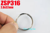 32mm Stainless Steel Rhombus Key-Ring Split Key Rings 100pcs