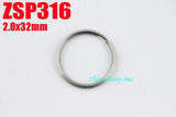 32mm Stainless Steel Rhombus Key-Ring Split Key Rings 100pcs