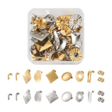 32pcs Stainless Steel Earring Findings Mix Shape with Ear Nuts