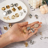 32pcs Stainless Steel Earring Findings Mix Shape with Ear Nuts