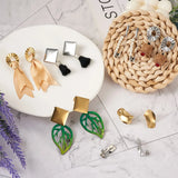 32pcs Stainless Steel Earring Findings Mix Shape with Ear Nuts