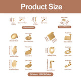 32pcs Stainless Steel Earring Findings Mix Shape with Ear Nuts