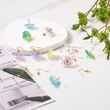 32pcs Acrylic Umbrella Pendants with Earring Hooks for DIY Jewelry Making
