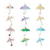32pcs Acrylic Umbrella Pendants with Earring Hooks for DIY Jewelry Making