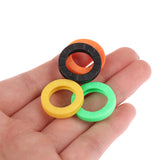 32pcs Mixed Hollow Rubber Key Covers Multicolor Elastic Keyring Case