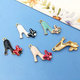 32pcs Mixed Women Heels Enamel Charms for DIY Metal Accessories