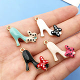 32pcs Mixed Women Heels Enamel Charms for DIY Metal Accessories