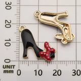 32pcs Mixed Women Heels Enamel Charms for DIY Metal Accessories