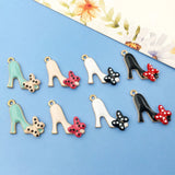 32pcs Mixed Women Heels Enamel Charms for DIY Metal Accessories