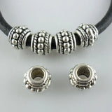 32pcs Tibetan Silver Spacer Beads 6x8mm for Charm Bracelet Findings