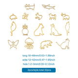 32pcs Animal Pressed Flower Frame Pendants DIY UV Resin Necklace Jewelry