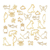 32pcs Animal Pressed Flower Frame Pendants DIY UV Resin Necklace Jewelry