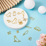 32pcs Animal Pressed Flower Frame Pendants DIY UV Resin Necklace Jewelry