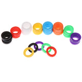 32pcs Multicolor Hollow Rubber Key Covers Soft Silicone Keyring