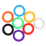 32pcs Multicolor Hollow Rubber Key Covers Soft Silicone Keyring
