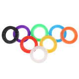 32pcs Multicolor Hollow Rubber Key Covers Soft Silicone Keyring