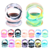 32pcs Mixed Colors Silicone Ear Flesh Tunnel Plug Piercings 3-25MM