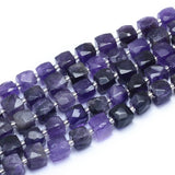 32pcs Strand Strawberry Quartz Labradorite Cube Beads Bracelet DIY