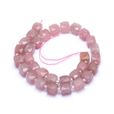 32pcs Strand Strawberry Quartz Labradorite Cube Beads Bracelet DIY