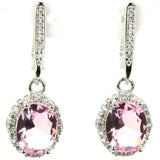 925 Silver Earrings with Sapphire, Pink Tourmaline, Kunzite, CZ - Daily Wear