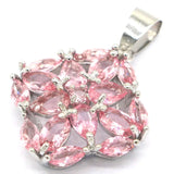4.7g Sapphire Pink Morganite Silver Pendant Eye Catching