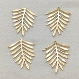 50pcs Gold/Rhodium Copper Leaf Shape Pendant Charm Jewelry Findings