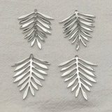 50pcs Gold/Rhodium Copper Leaf Shape Pendant Charm Jewelry Findings