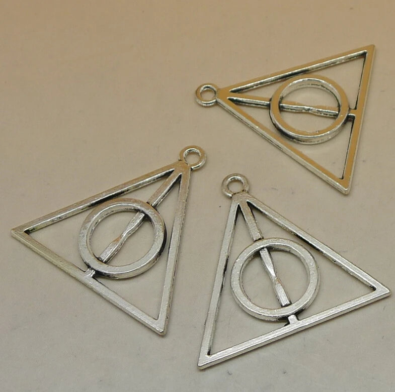 Triangle Deathly Hallows Vintage Charms Bracelets Necklace Pendant