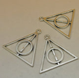 Triangle Deathly Hallows Vintage Charms Bracelets Necklace Pendant