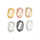 Brass Special-Shaped Hollow Earring Necklace Pendant, 33.7*20mm, Single Hole