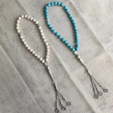 Turquoise Muslim Tasbih Prayer Beads Bracelet Hajj Islamic Rosary