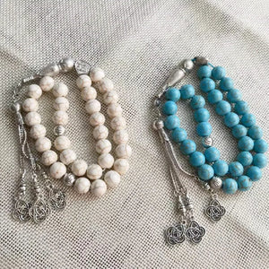 Turquoise Muslim Tasbih Prayer Beads Bracelet Hajj Islamic Rosary