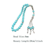 Turquois Stone Misbaha Muslim Bracelet Arabic Accessoires On Hand Rosary Beads