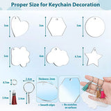 330 PCS Acrylic Blanks 6 Shapes Clear Acrylic Blanks for Vinyl Tassels