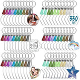 330 PCS Acrylic Blanks 6 Shapes Clear Acrylic Blanks for Vinyl Tassels